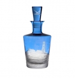 Golden Age of Yachting Lighthouse Decanter - Blue